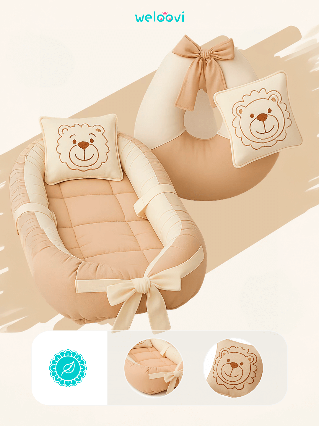 Kit Ninho Abraço Completo 4-em-1 - Seu cantinho de paz para noites reais.