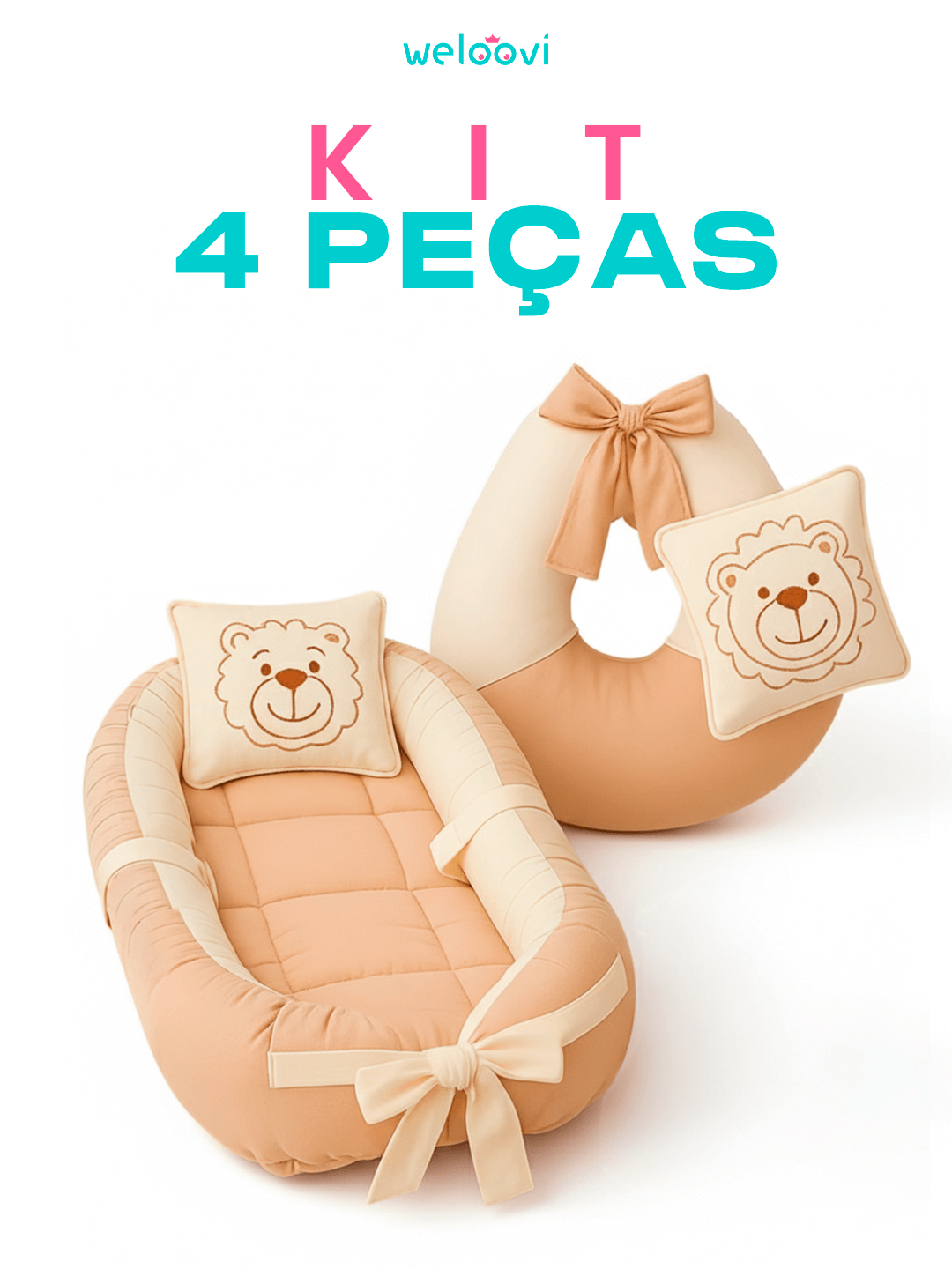 Kit Ninho Abraço Completo 4-em-1 - Seu cantinho de paz para noites reais.